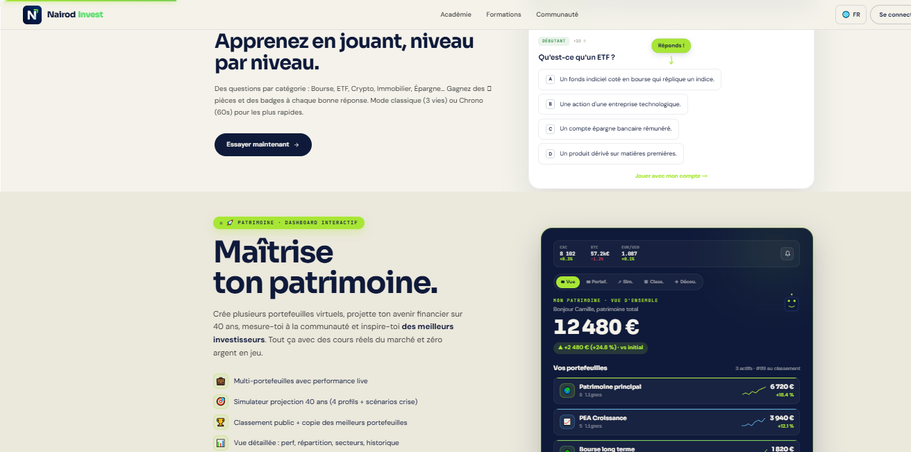 Interface du projet Nairod